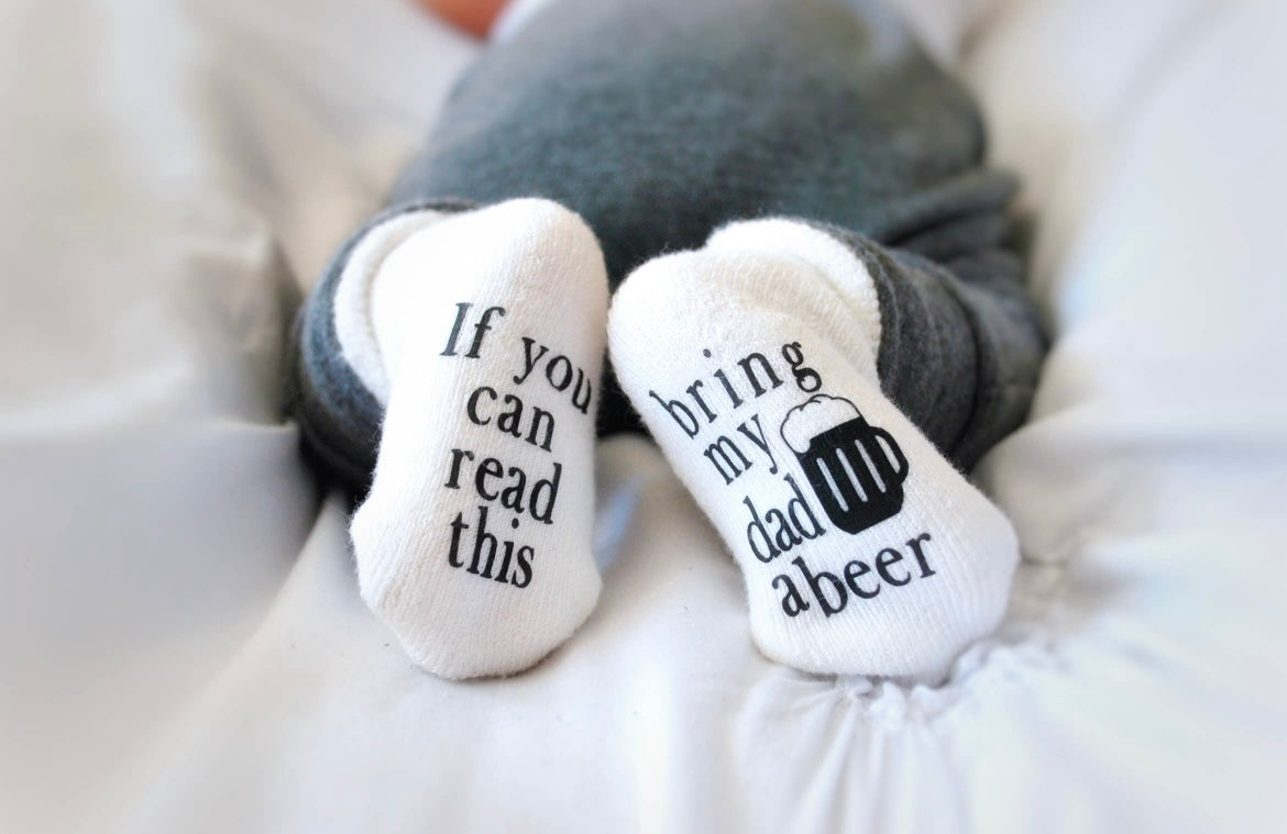 If You Can Read This Baby Socks