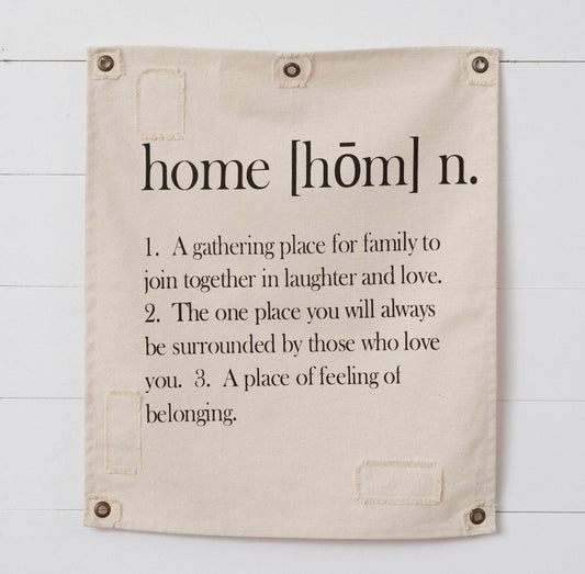 'Home' Canvas Wall Hanging