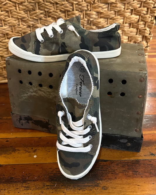 Camo Slip-On Sneakers
