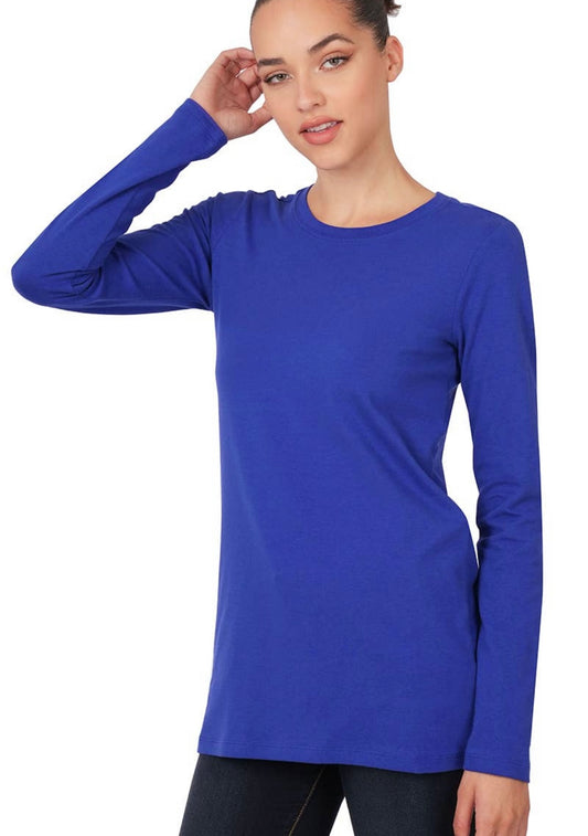Solid Crew Neck Long Sleeve - Royal Blue